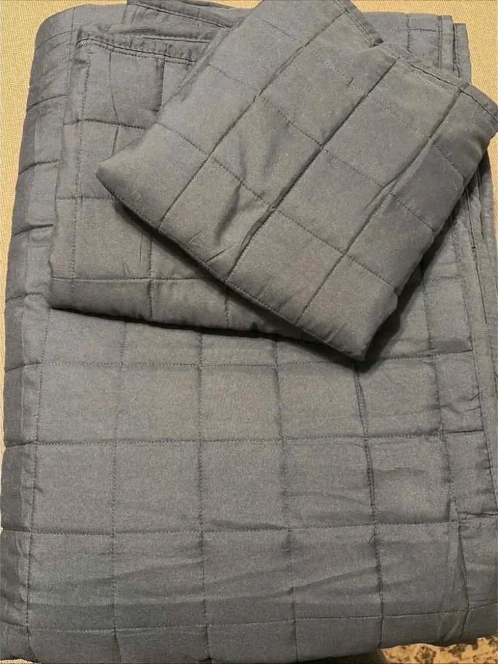 The Ienjoy Home Navy King Quilted Modern Minimal Bedding Cozy 3-Piece Comforter